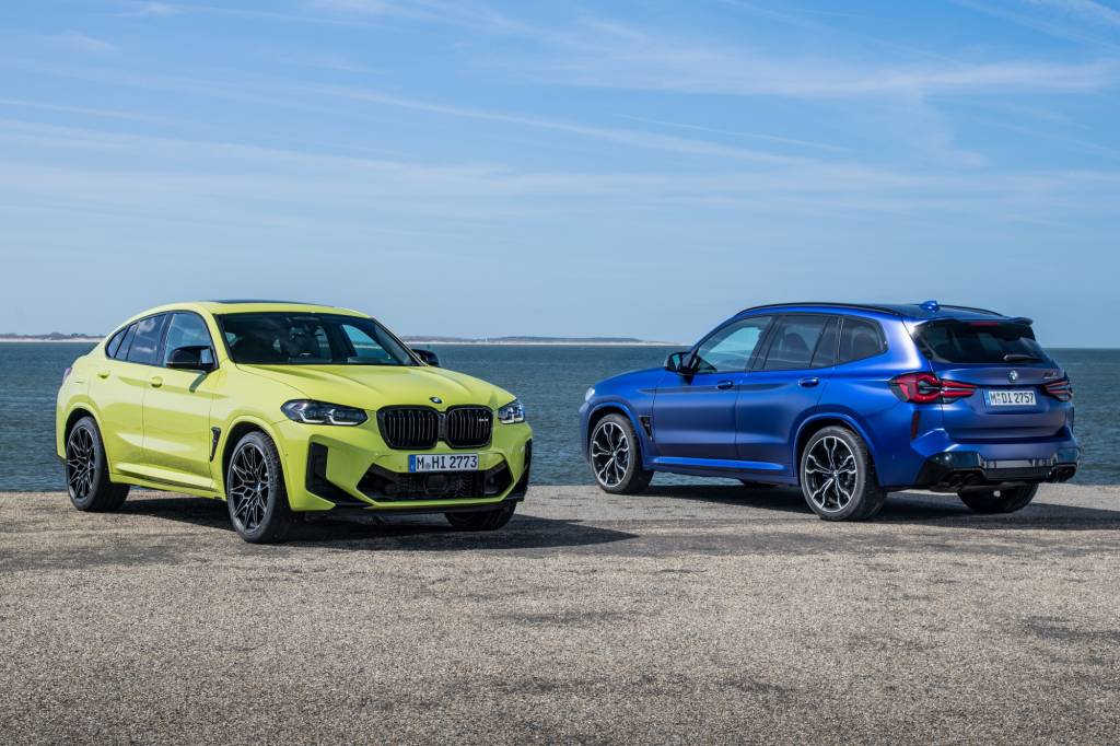 BMW X3 azul E X4 verde M COMPETITION 2022