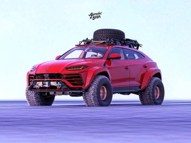 Versão da Lamborghini Urus para neve criado por Arellano