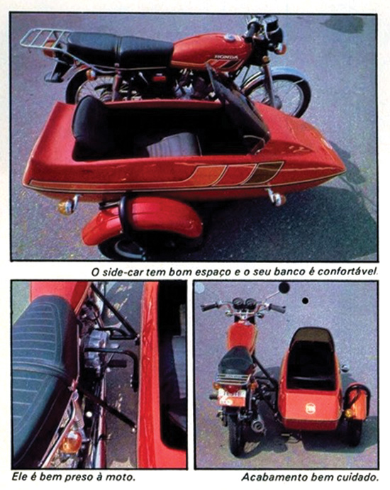 Imagens da Honda CG sidecar vermelha