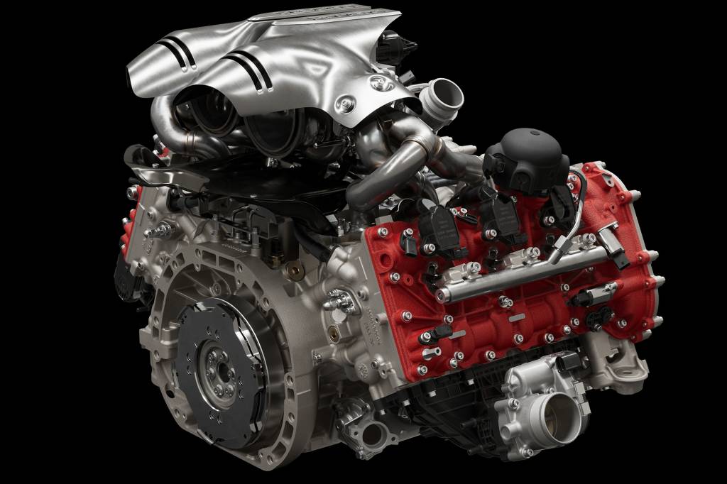 Motor V6 da Ferrari 296 GTB