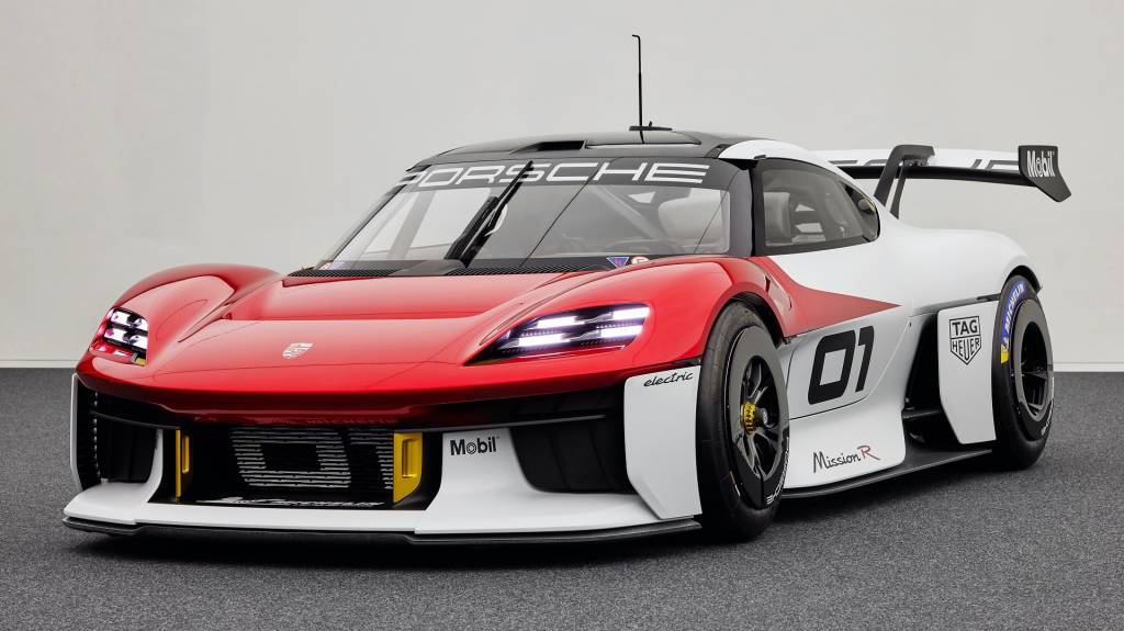 Novo Porsche Mission R, conceito apresentado no Salão de Munique de 2021
