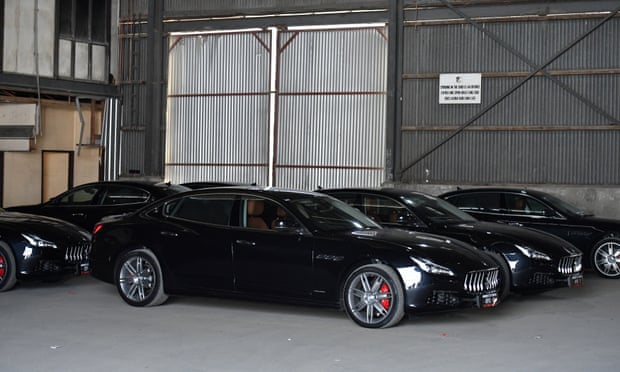 A fleet of Maseratis purchased by the government of Papua New Guinea