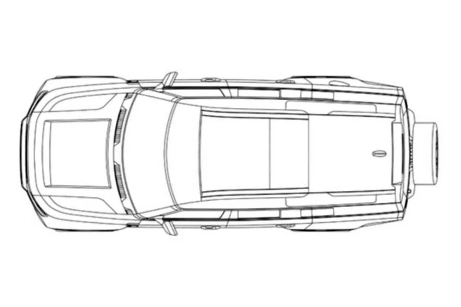 Land Rover Defender 130 imagem de patente teto