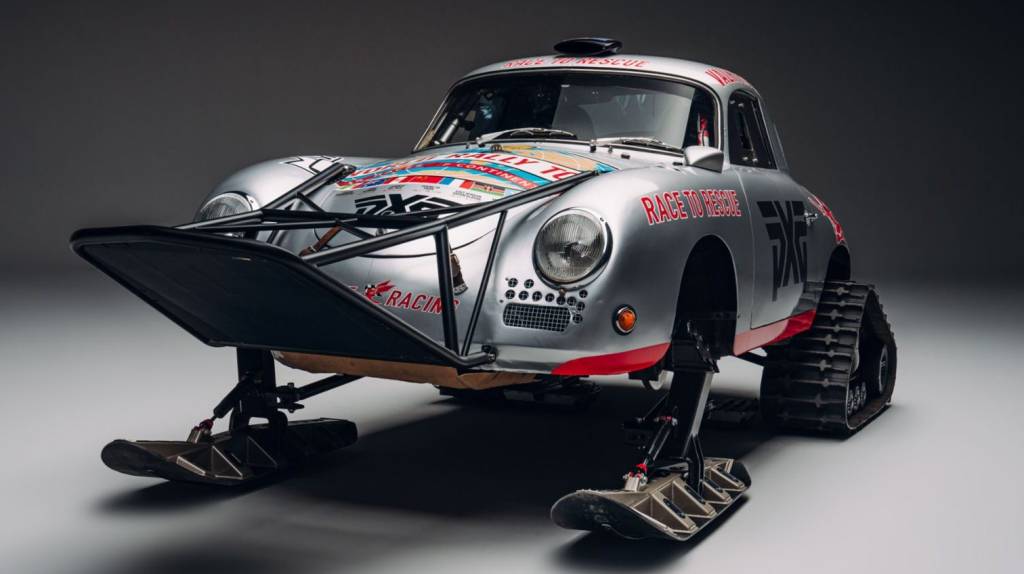 Porsche 356 modificado para neve frontal