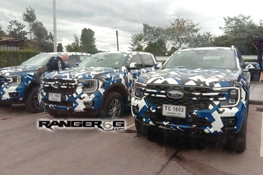 FORD RANGER 2023 3 Ford Ranger 2023 vistas 3/4 de frente com camuflagem
