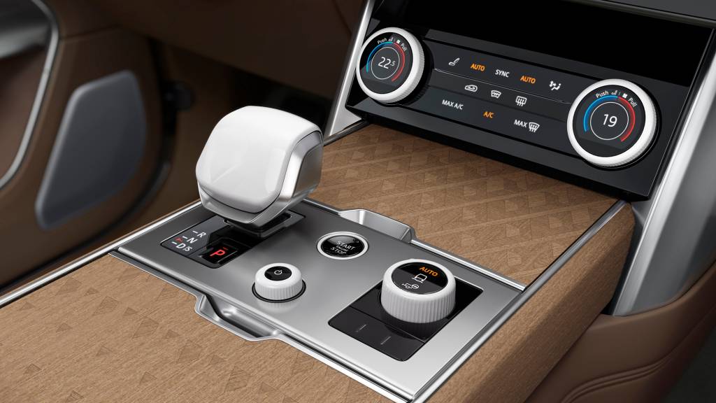 Console central do Range Rover 2022