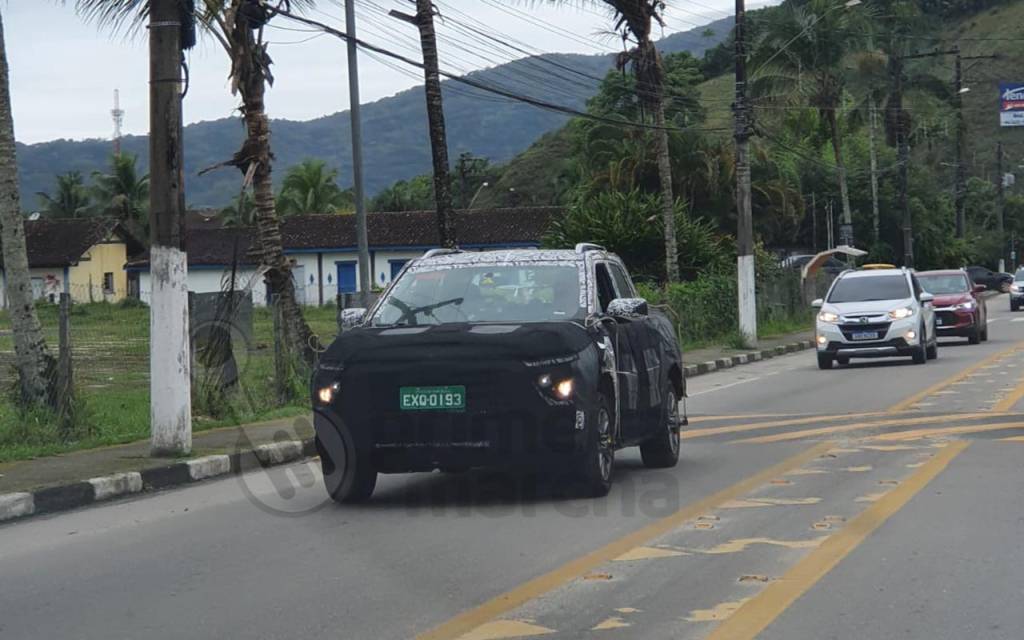 Nova Chevrolet Montana foi flagrada em Ubatuba (SP)