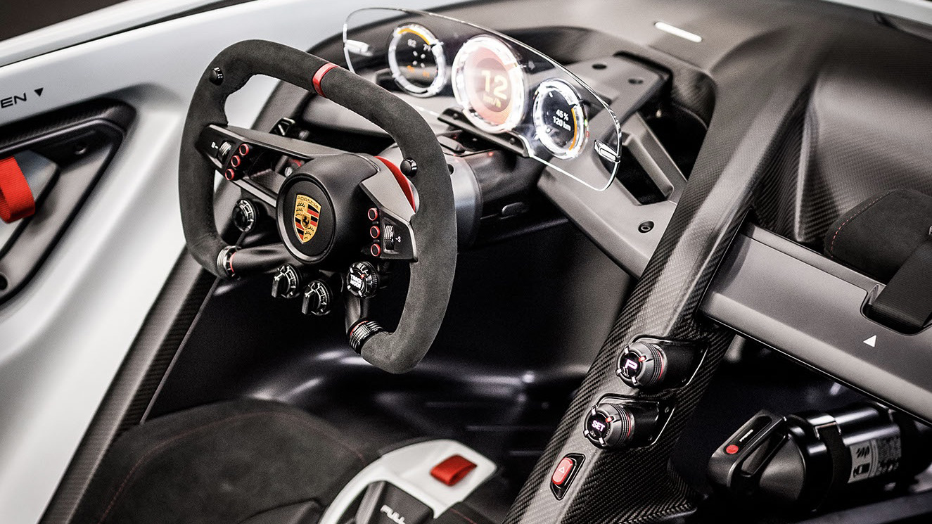 Interior do Porsche Vision GT branco
