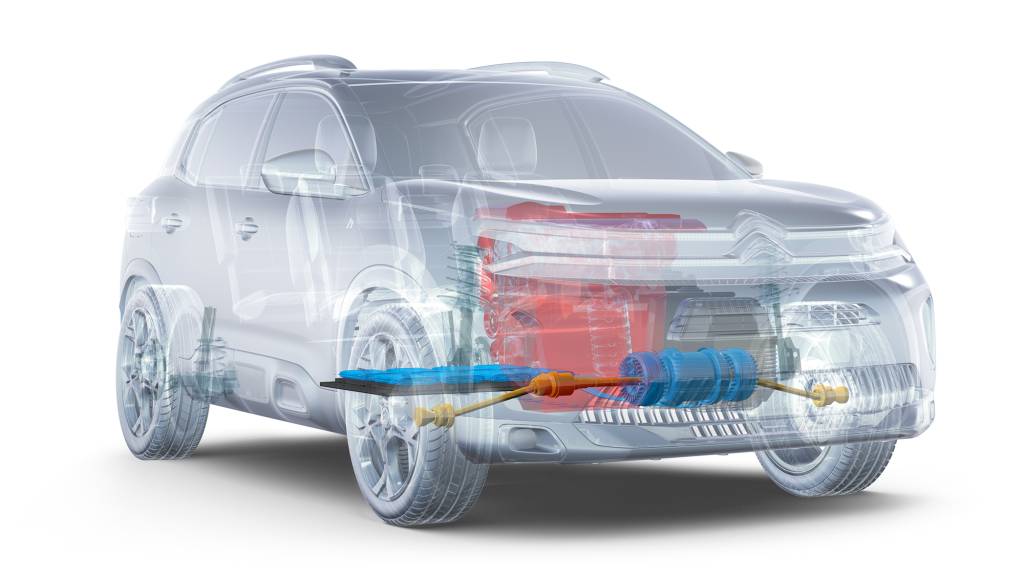 Esquema do trem-de-força do Citroen C5 Aircross