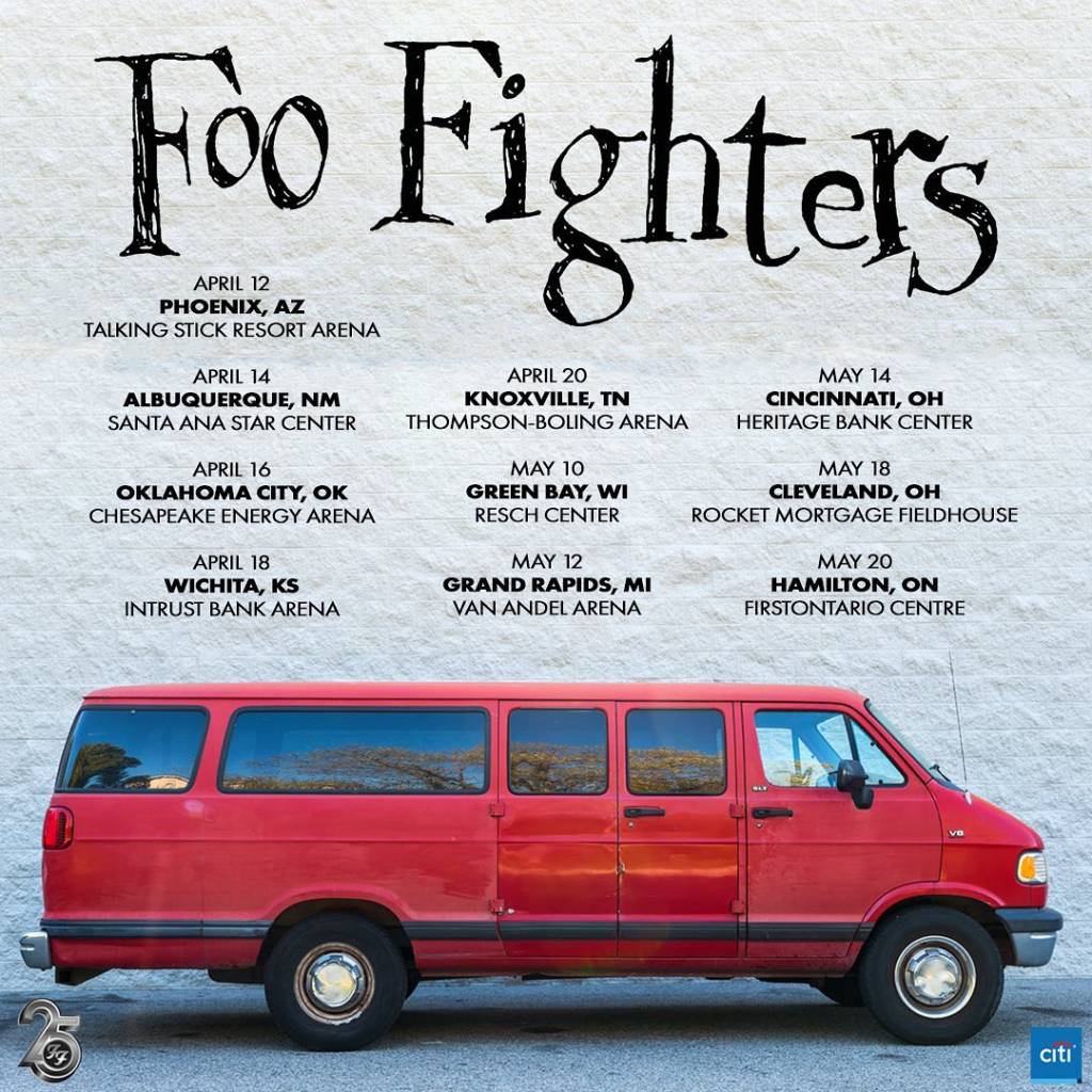 Foo-Fighters-Tour-Admat Turnê à moda antiga dos Foos foi cancelada por conta da pandemia
