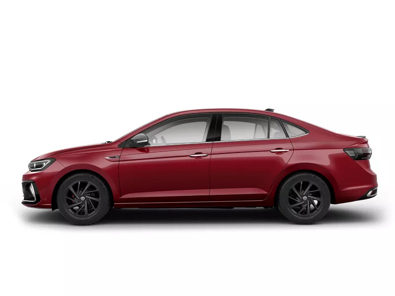 Novo Volkswagen Virtus indiano (1) Cromado também foi aplicado na linha de cintura e nas maçanetas