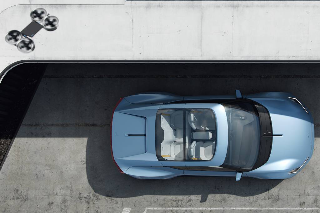 Polestar O2 é conversível com drone autônomo que filma e segue o carro