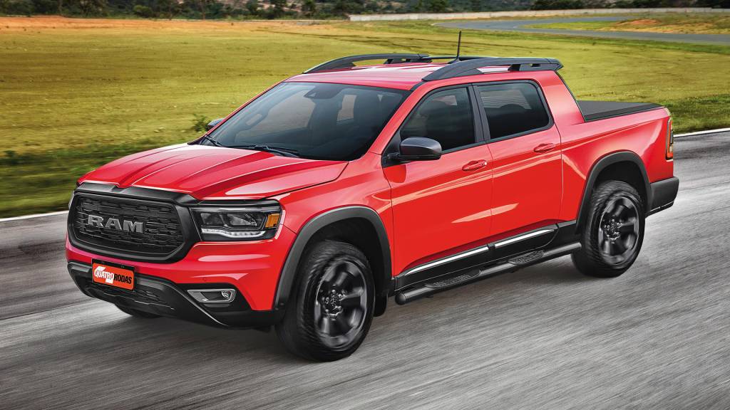 Projeção da nova picape média da RAM (REPRODUÇÃO PROIBIDA) (3) Nova picape herda a base daFiat Toro, revista e ampliada