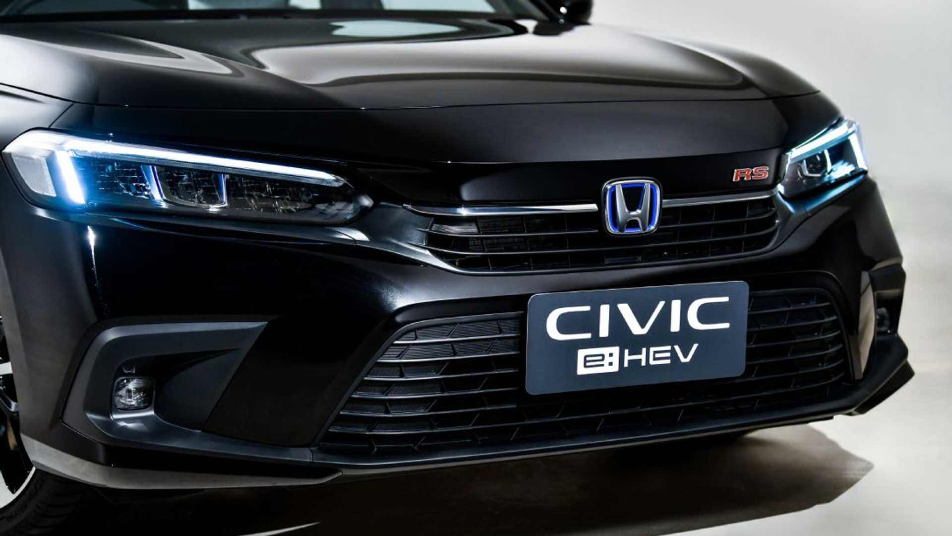 Honda Civic híbrido sedã detalhe frente