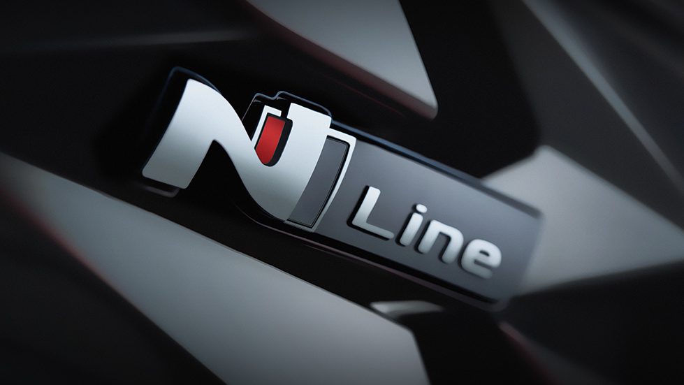 logo N line em modelo Hyundai