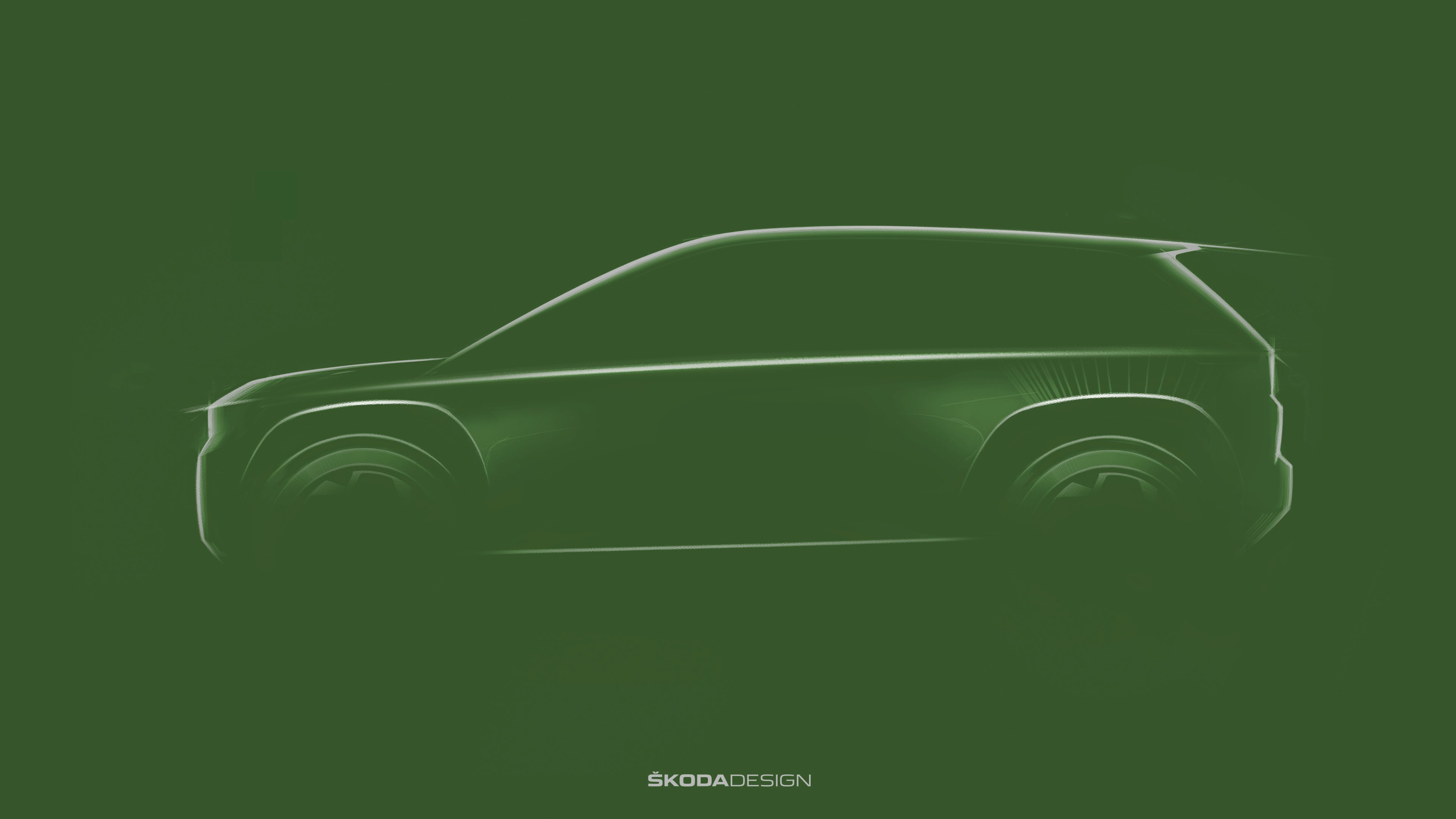 Sketch of the Skoda electric car