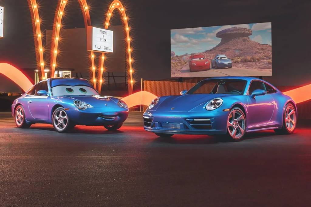 Porsche e Pixar criam versão real de Sally, de Carros, com aquela tatuagem