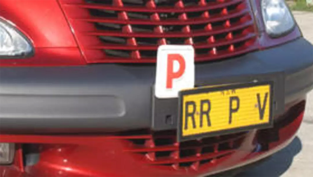 Placa P vermelha australiana
