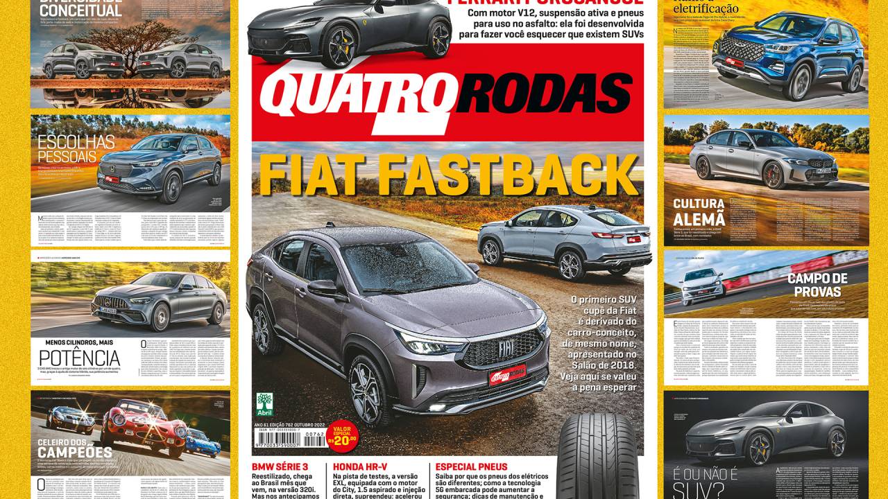 QUATRO RODAS de outubro de 2022: Fiat Fastback, Ferrari Purosangue e muito mais!