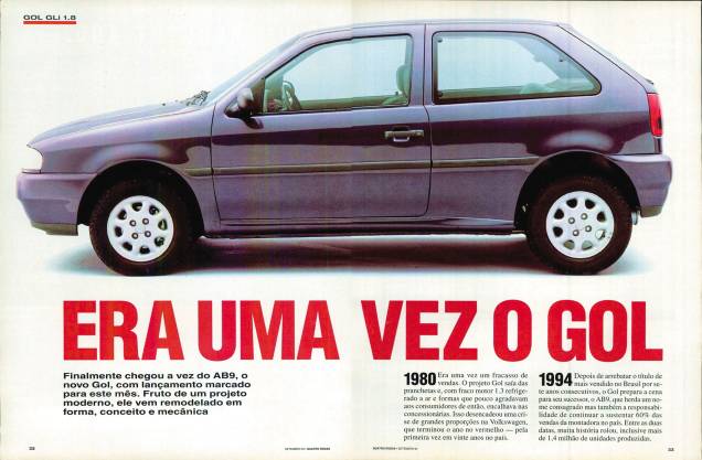 1994 - SEGUNDA GERAÇÃO - O Gol "Bolinha" era uma revolução estética e na oferta de espaço interno