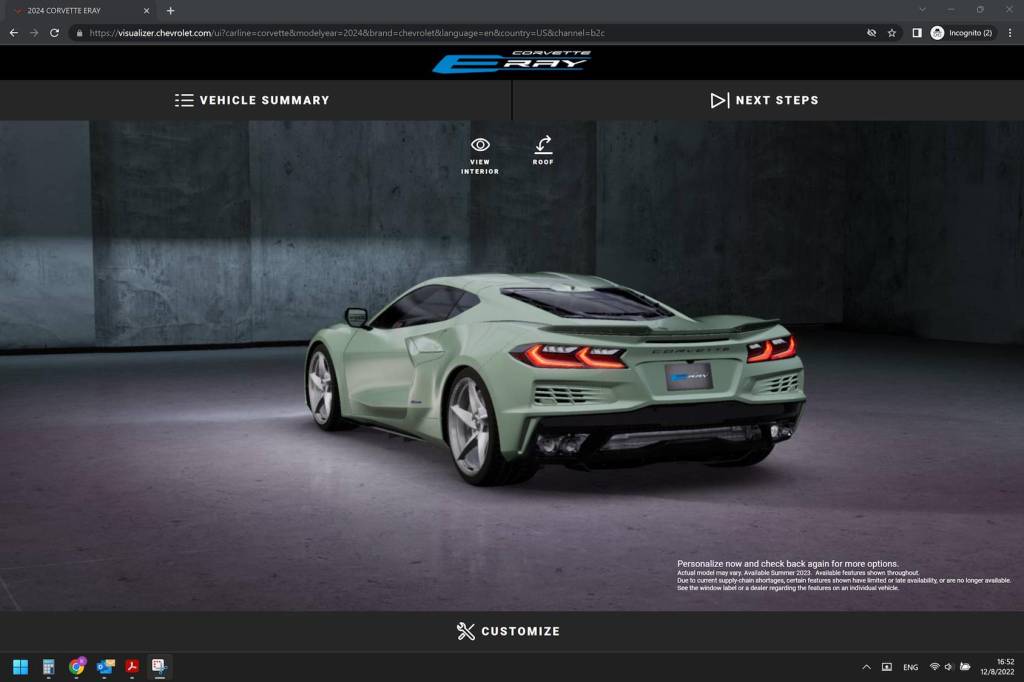 Chevrolet Corvette E-Ray Chevrolet Corvette E-Ray