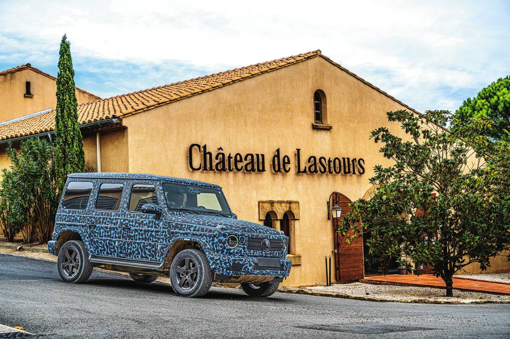 Mercedes-Benz G-Klasse, Offroad-Erprobung des vollelektrischen Prototyps. // Mercedes-Benz G-Class, off-road testing of the all-electric prototype.