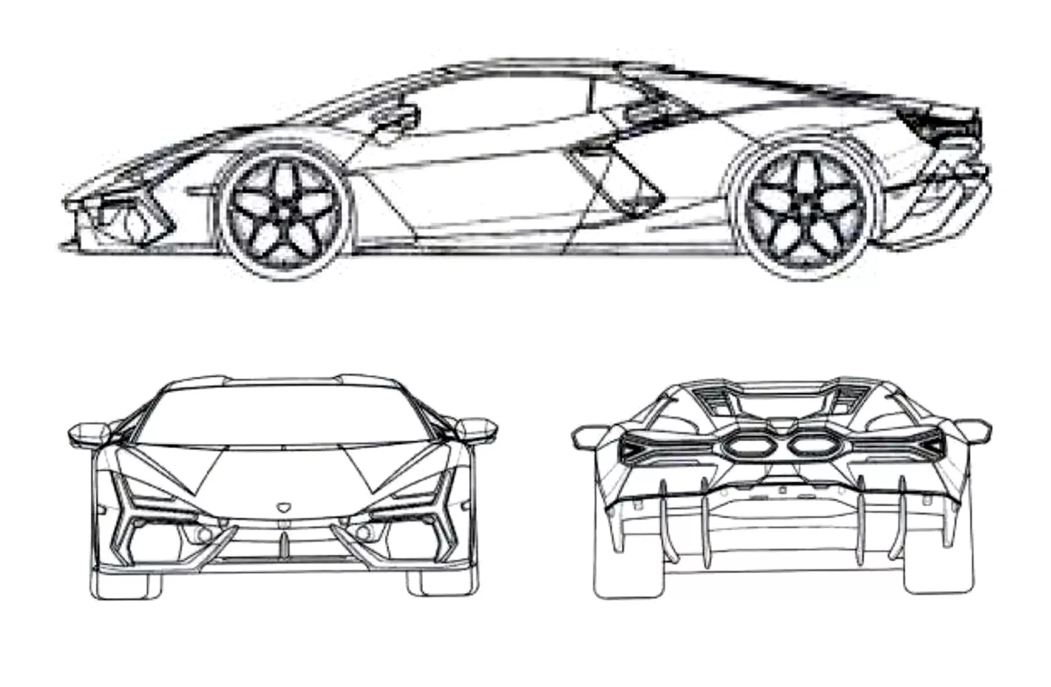 Patentes revelam design e até som do substituto do Lamborghini Aventador |  Quatro Rodas