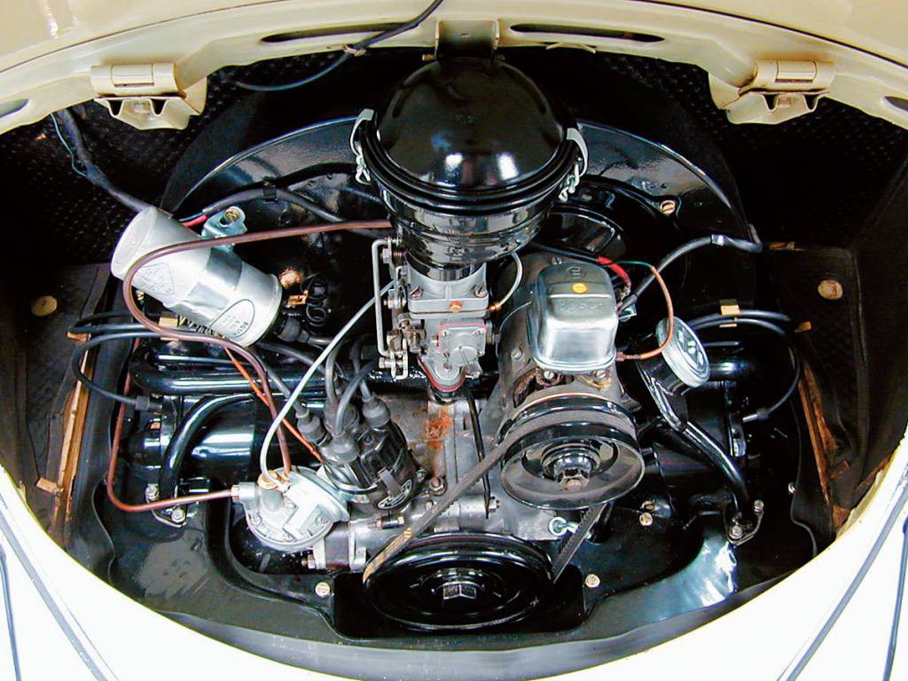 Motor 1200 do Fusca, da Volkswagen, modelo 1960.