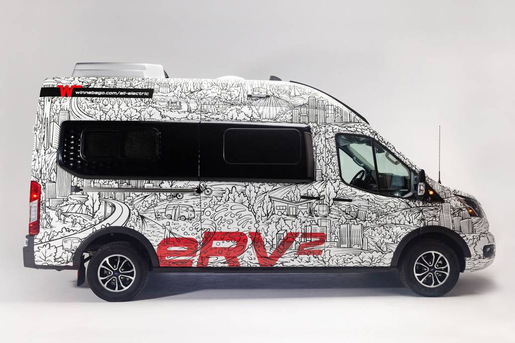 Winnebago eRV2 motorhome elétrico (5) Uso de baterias laminares foi importante para economizar espaço no e-Transit