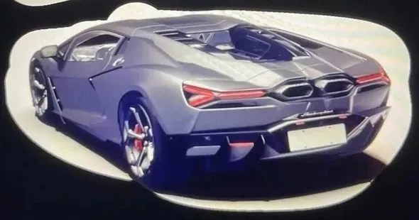 Traseira do novo Lamborghini