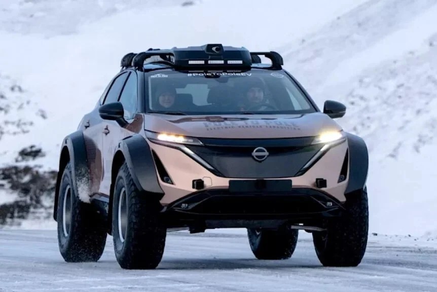 Como é o elétrico da Nissan que vai rodar 27.000 km do Polo Norte ao Sul