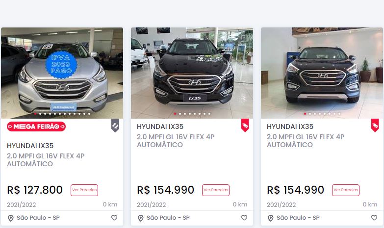 Hyundai ix35 tem preços que variam de menos de R$ 130.000 a mais de R$ 200.000