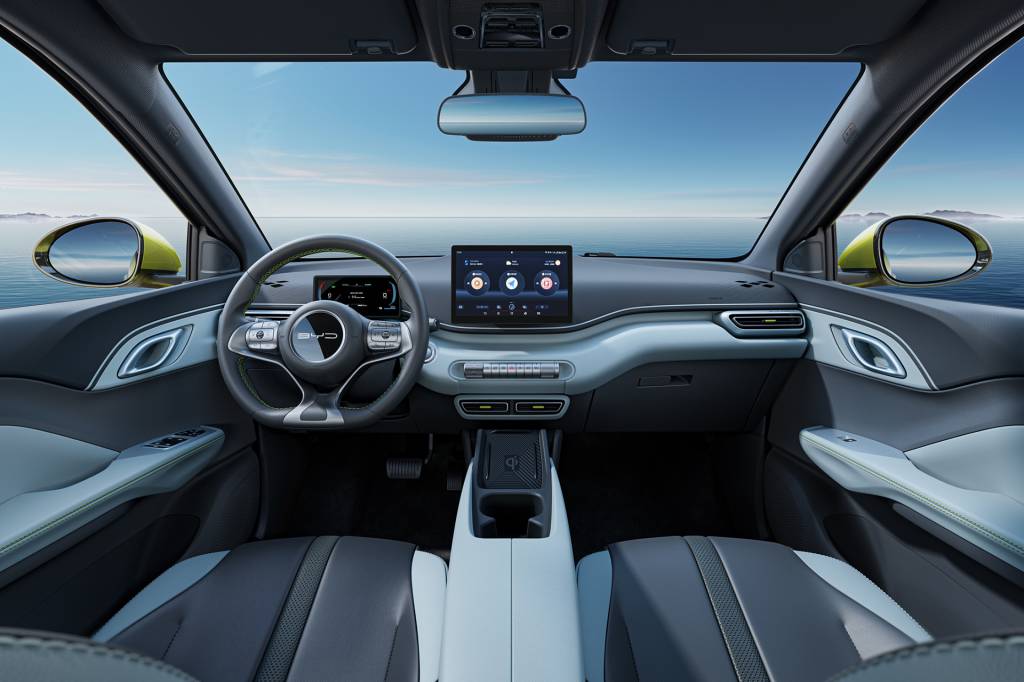 BYD Seagull (5) Painel é uma versão simplificada de SUVs mais caros, como o Yuan Plus