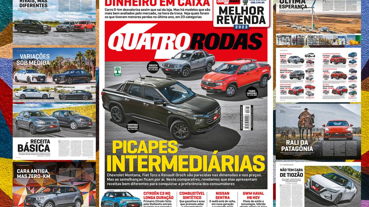 Duelo de picapes, especial Melhor Revenda e até novo integrante de Longa Duração: tudo na edição de abril de QUATRO RODAS