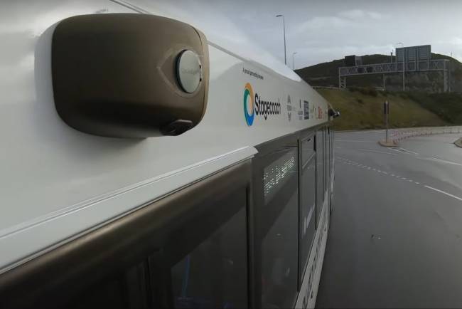 Câmeras ajudam a condução autônoma do ônibus