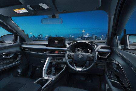 Interior do Toyota Yaris Cross G: mesmo versão manual traz freio de estacionamento por botão