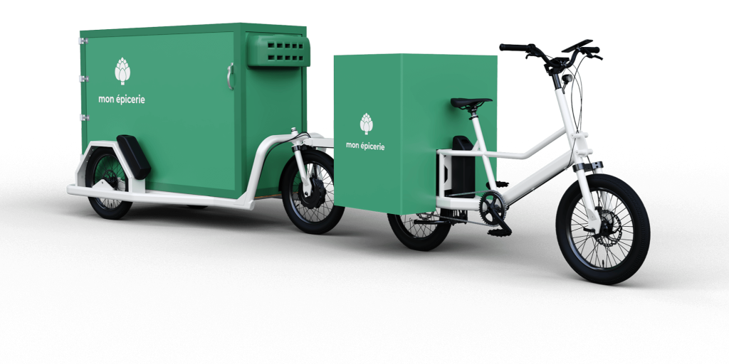 A bicicleta foi criada para levar vários tipos de carga, incluindo as refrigeradas