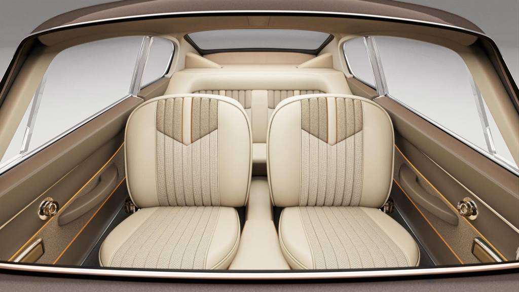 Interior do Aston Martin DB6 elétrico da Lunaz