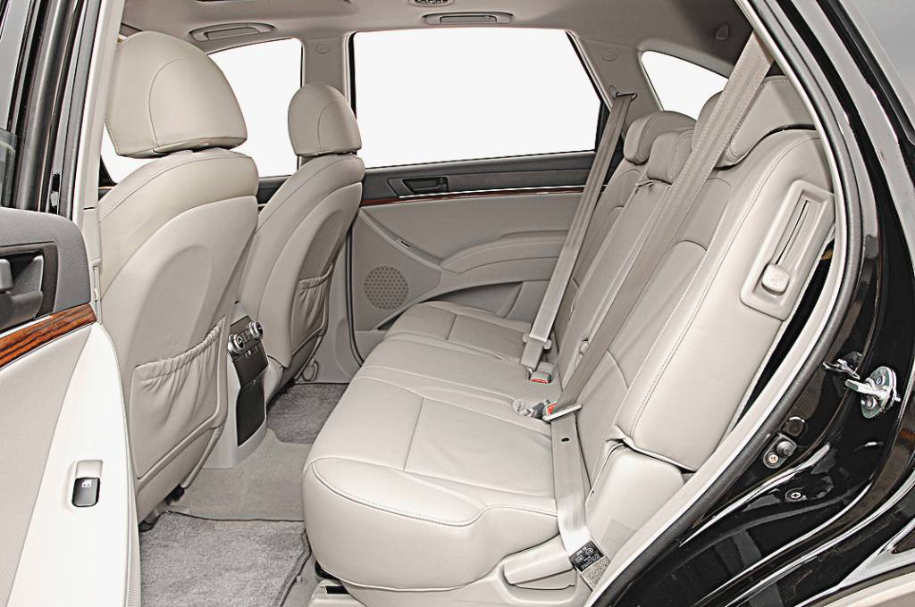 Teste Banco traseiro de couro do Veracruz 3.8 V6, modelo 2007 da Hyundai, testado pela revista Quatro Rodas.