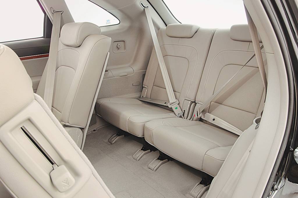 Teste Banco traseiro de couro do Veracruz 3.8 V6, modelo 2007 da Hyundai, testado pela revista Quatro Rodas.