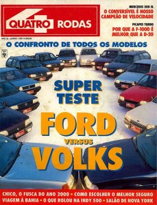 Quando Quatro Rodas confrontou a Autolatina em comparativo com 14 carros Ford e VW