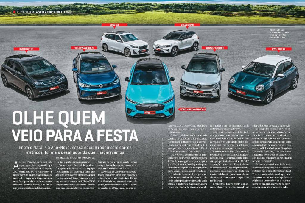 Entre o Natal e o Ano-Novo, nossa equipe rodou com carros elétricos: foi mais desafiador do que imaginávamos