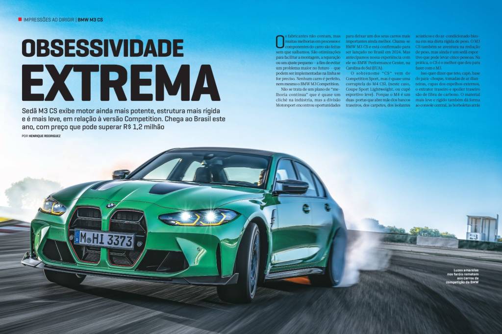 Nesta edição, entre as novidades, apenas o BMW M3 CS tem motor a combustão; Range Rover Velar e Lamborghini Revuelto são híbridos. Os demais lançamentos são elétricos