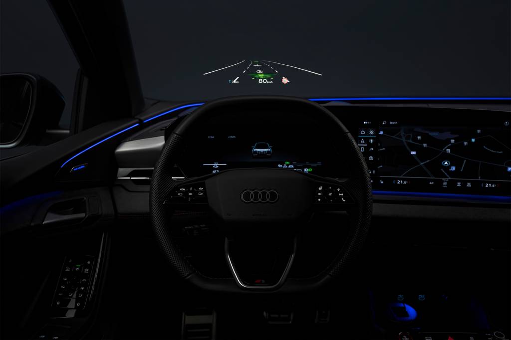 Head-up-display interage com elementos do mundo real