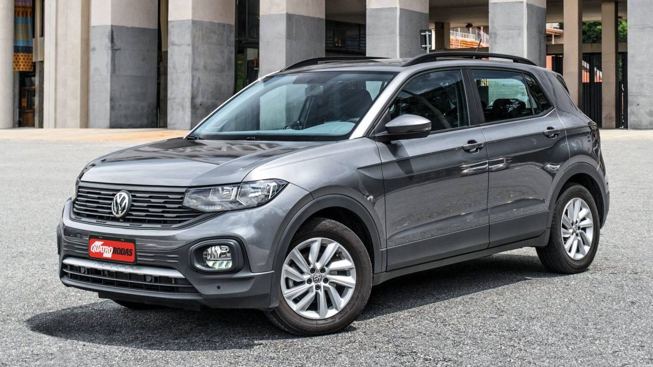 Automóvel T-Cross, da Volkswagen, durante Teste na revista Quatro Rodas.