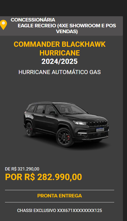 Commander Hurricane promoção