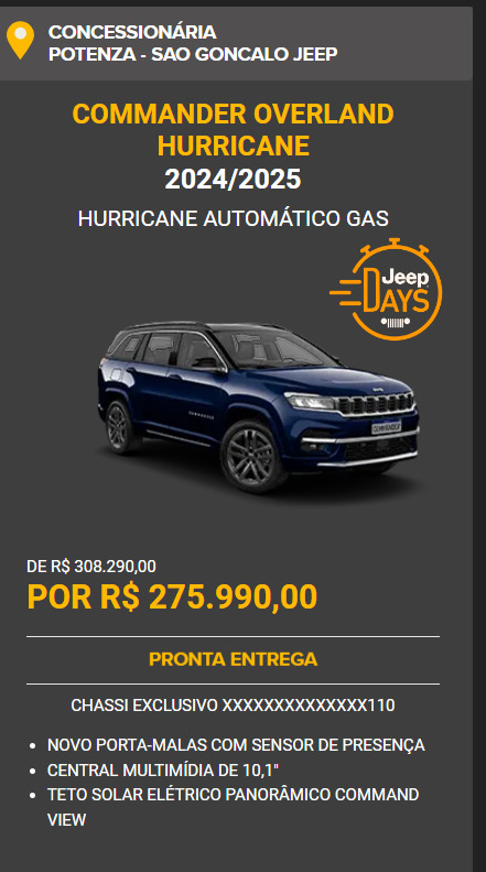 Commander Hurricane promoção