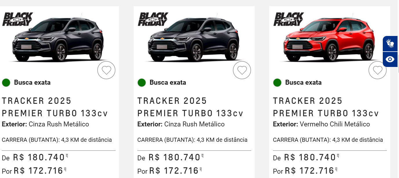 Descontos Black Friday Chevrolet