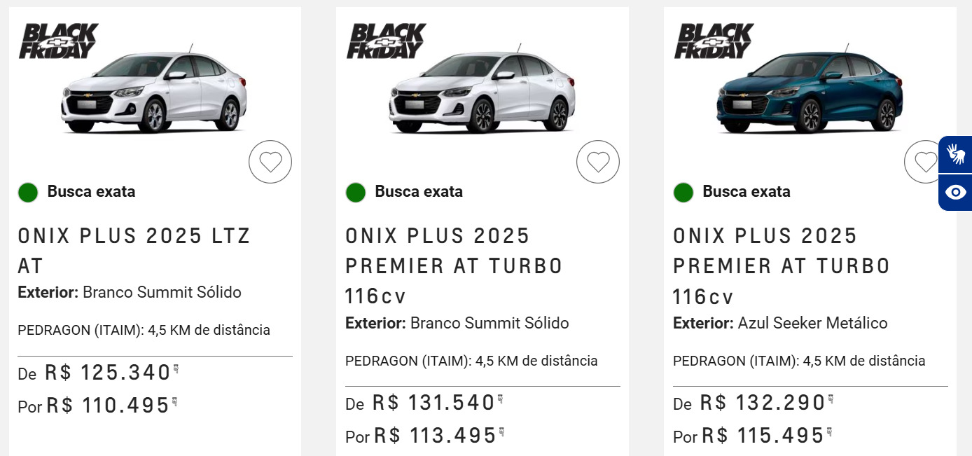 Descontos Black Friday Chevrolet