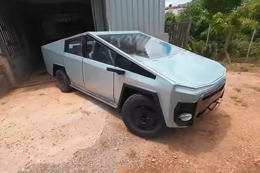Mineiro se inspira em Elon Musk e cria Cybertruck com chassi de Fusca